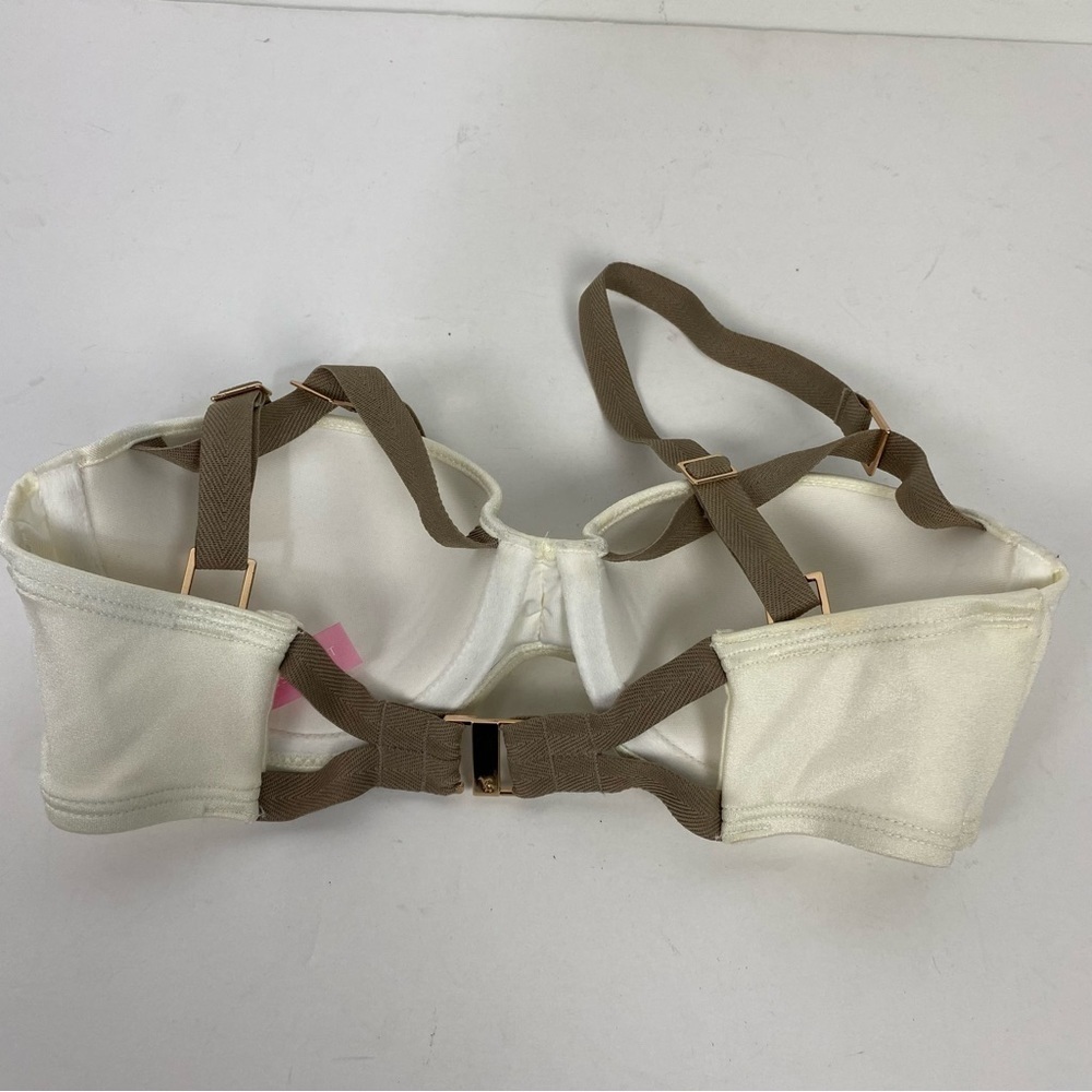 Victoria's secret tan cream underwire bikini top swimsuit - Picture 2 of 5